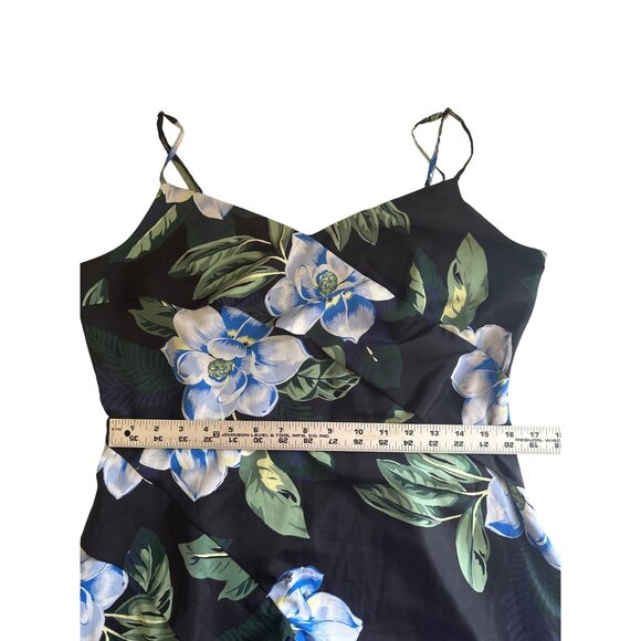 Banana Republic Sleeveless Floral Print Asymmetrical Summer Dress, Size 12 - Picture 7 of 8